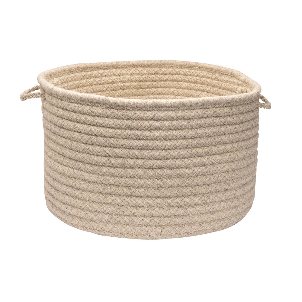 Colonial Mills HD31A024X014 Natural Wool Houndsdtooth- Cream 24"x14" Utility Basket
